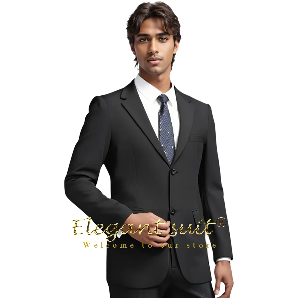 Men's Classic 2-Button Notch Lapel Suit Set with Formal Trousers for Business, Office and Special Occasions