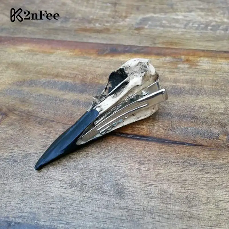 Goth Fashion Simulation Skeleton Crow Head Hairpin Dark Creative Horror Fun Hair Clip For Women Halloween Party Hair Accessories image 3