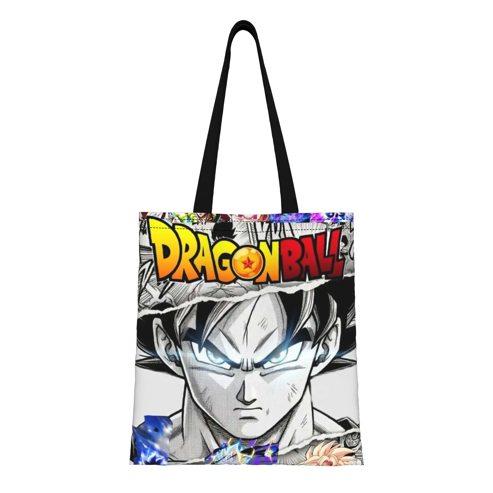 

Сумка-тоут из холщовой ткани с изображением Сон Гоку (10) из Dragon Ball, идеально подходит для путешествий, женская сумка с верхней ручкой, к началу учебного года.