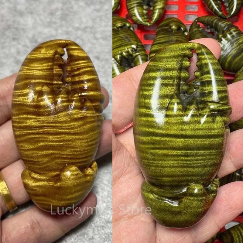 Golden Nanmu Crab Claw Hand‑Carving 
