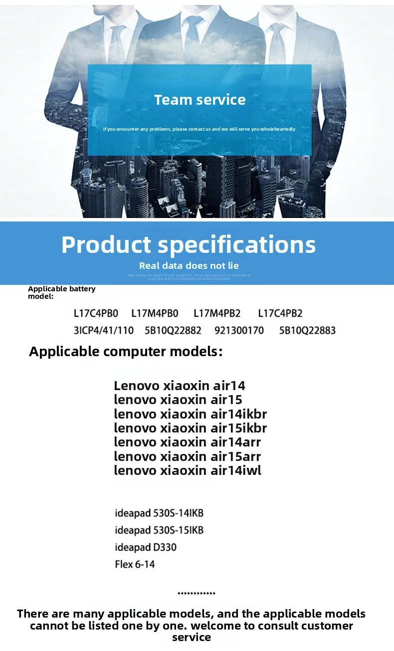 L17C4PB0 for Lenovo Xiaoxin Air14 Air15 Air14IKBR Air15IKBR Air14ARR Air15ARR Air14IWL Laptop Battery  Replacement Bateria