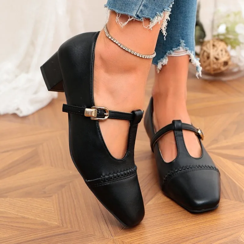 2026 Women's New model style color retro elegant ladies slim daily dress shoes woman view 5
