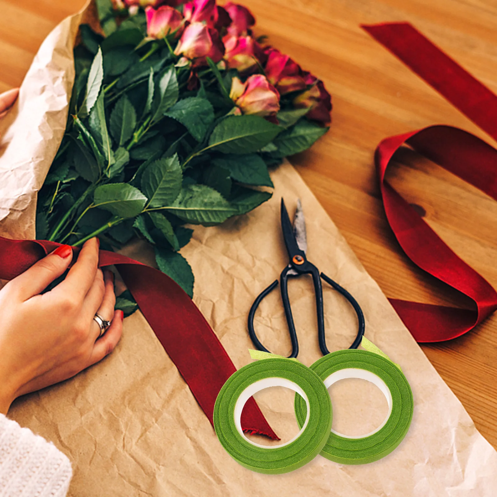 

12 Rolls Floral Tape Flower Arrangements Supplies Bundling Bouquet Accessories Stem Wrapper Flowers Packaging Twine Florist
