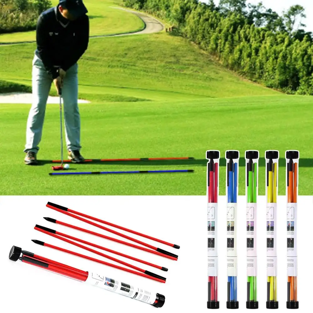 Golf Training Aids Indicator Stick Putter Auxiliary Indicator Putting 2 Pcs Direction Alignment Stick Golf Trainer K9G6