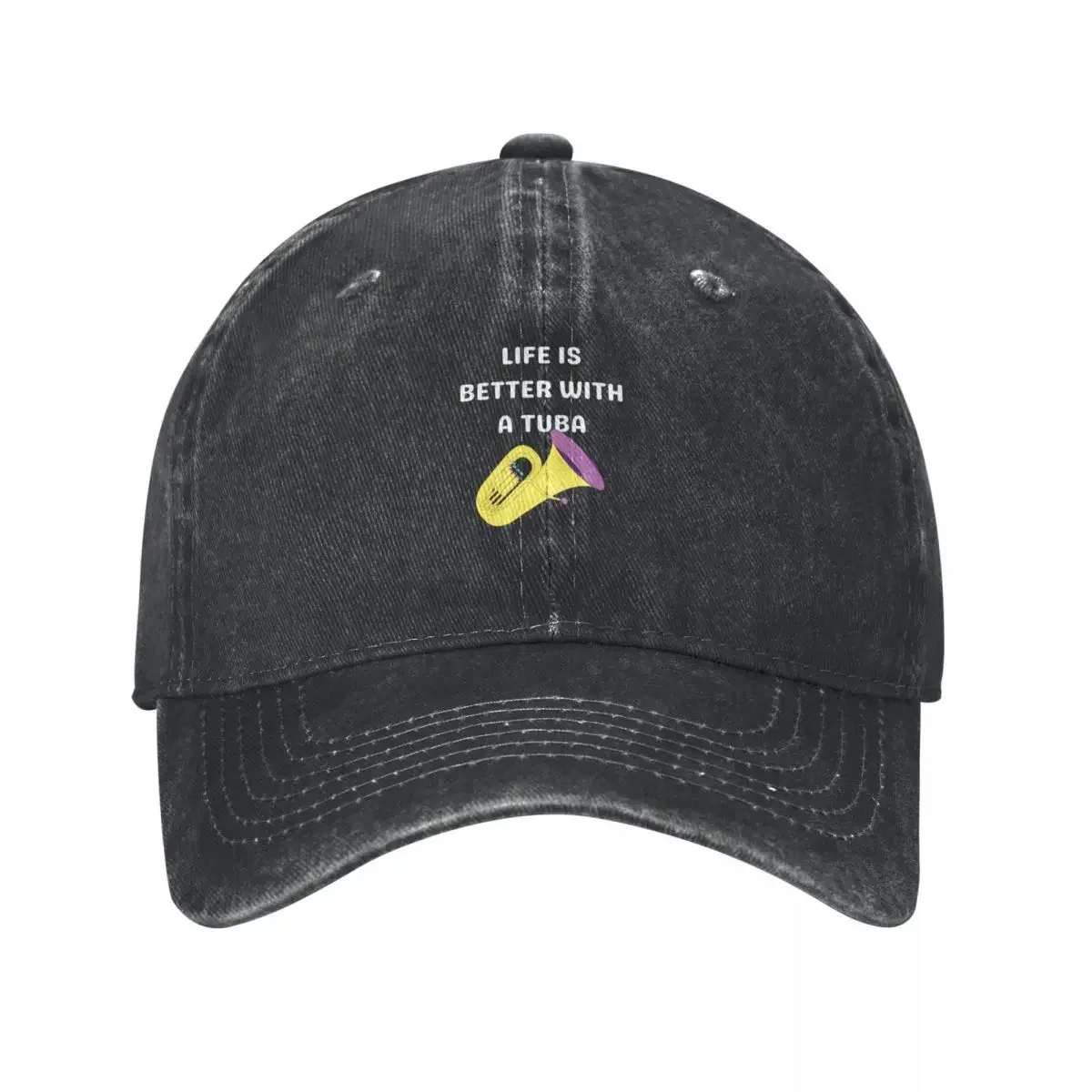 

Life is better with a tuba Baseball Cap New Hat Trucker Hat sun hat Designer Hats Man Women's