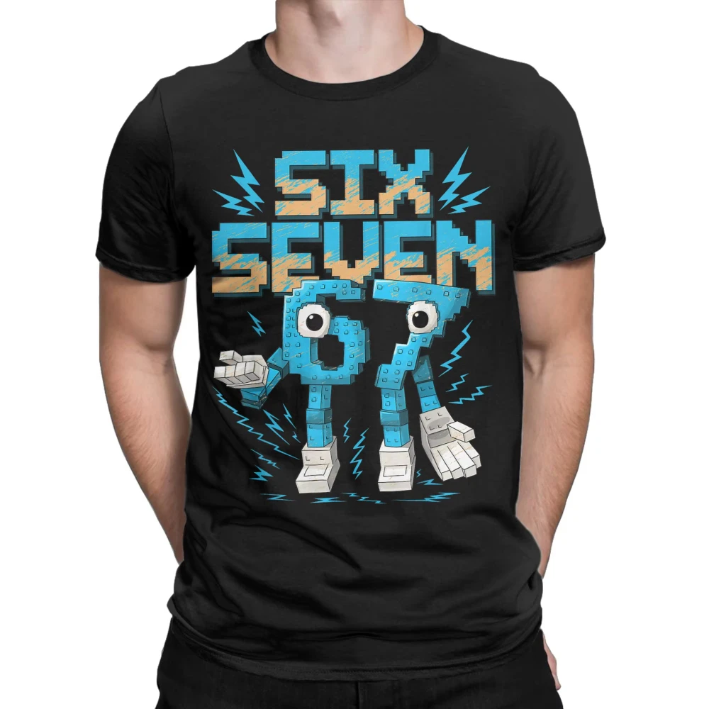 Oversized T-Shirt Beach Meme 67 Six Seven 6 7 Italian Brainrot Novelty T Shirts Cotton T-shirts for Men Basic Plus Size Top Tees