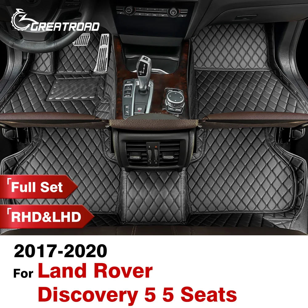 

Car floor mats for Land Rover Discovery 5（FIVE SEAT）2017 2018 2019 2020 Custom auto foot Pads automobile carpet cover Interior A