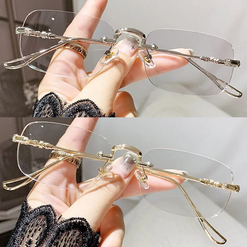 여성용 레트로 레오파드 프레임 안경, 안티 블루 라이트, 삼각형 고양이 눈 안경, 트렌드 브랜드 독서 컴퓨터 안경 장식