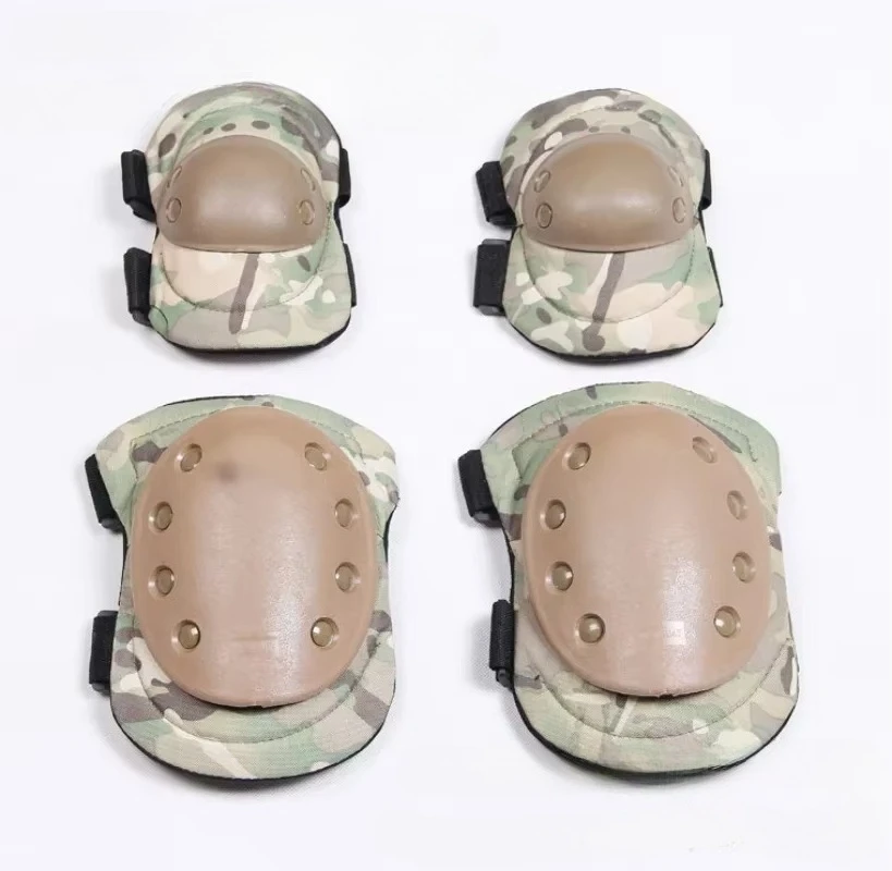 Outdoor mountaineering protective gear, military fans, tactical knee pads, elbow pads, riding protective gear four-piece set