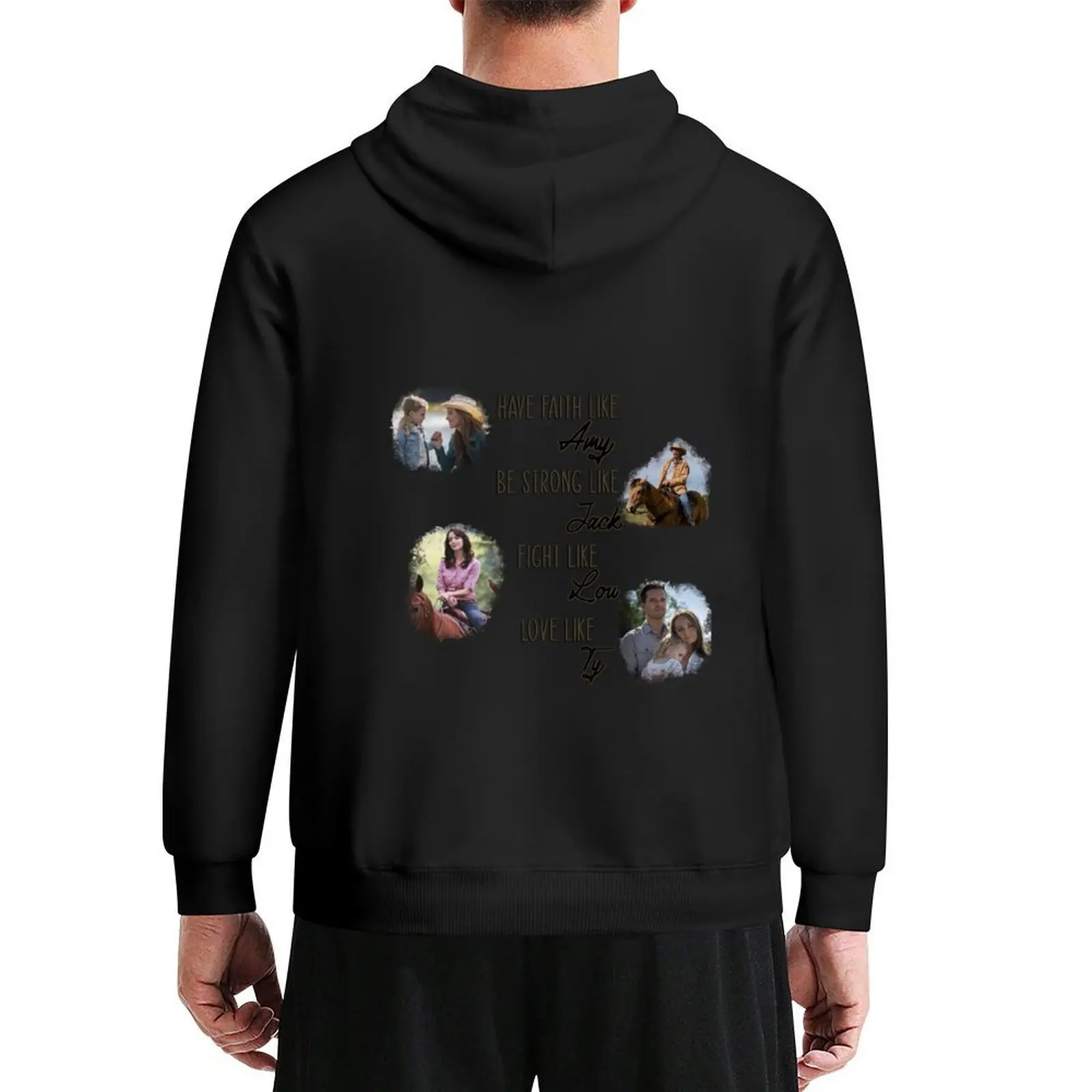 

Faith, Strong, Fight, Love Heartland Hoodie hooded shirt japanese style men's winter sweater men wear men hoodie