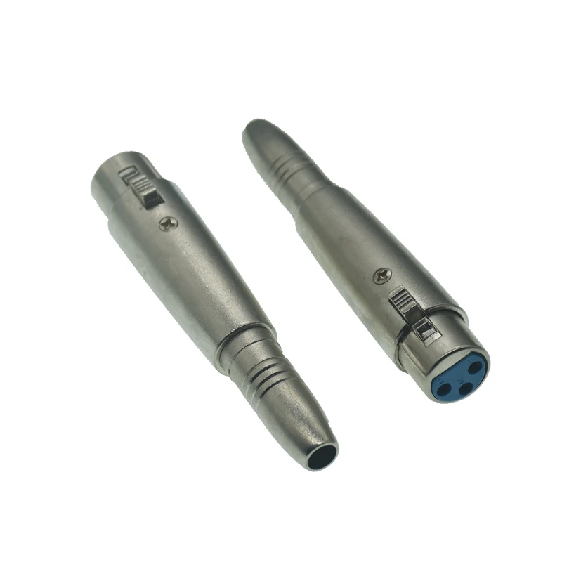 1 sztuk 6.35mm żeński do żeńskiego i męski XLR wtyczka konwersji 6.5 6.5mm rdzeń miedziany 3Pin Adapter wzmacniacz Adapter