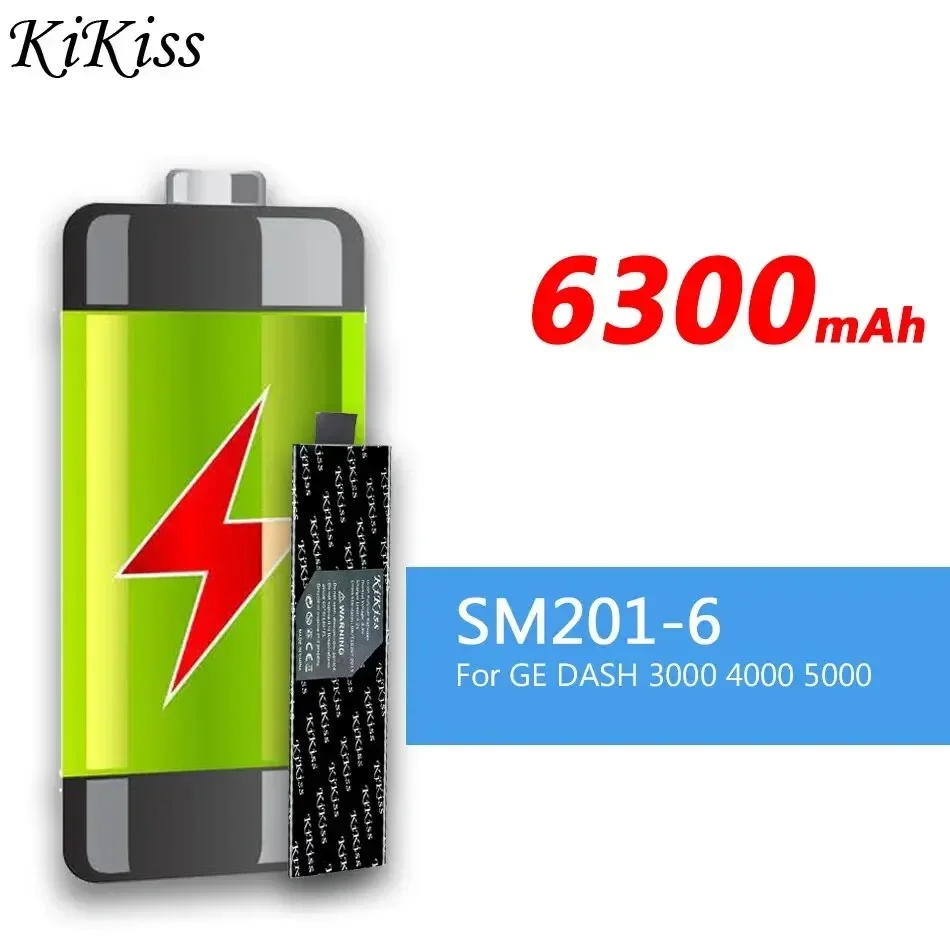 

KiKiss Battery SM201-6 SM2016 6300mAh For GE DASH 3000 4000 5000 B20 B30 B40 B20I B30I B40I SM 201-6 Bateria