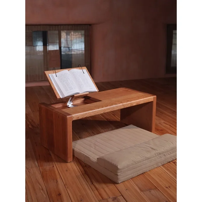 

Classic reading desk tenon and mortise structure primary color solid wood multi-functional desk tea table no paint