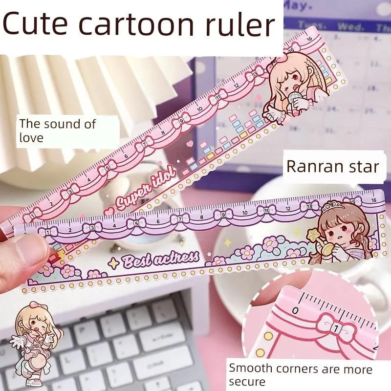 

Креативная милая акриловая линейка с волнистыми линиями, прозрачная, серия Magic, для дома, шитья, рукоделия, инструменты и товары для творчества, линейка, лето 2020