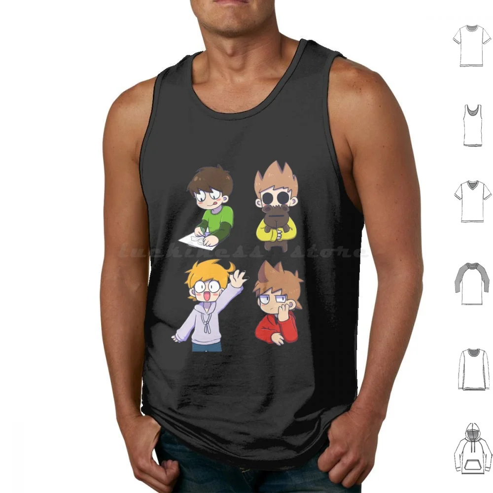 Eddsworld Characters Tank Tops Vest Sleeveless Eddsworld Tord Eddsworld Tord Ew Tord Edd Eddsworld Tom Ew Red Leader Tom