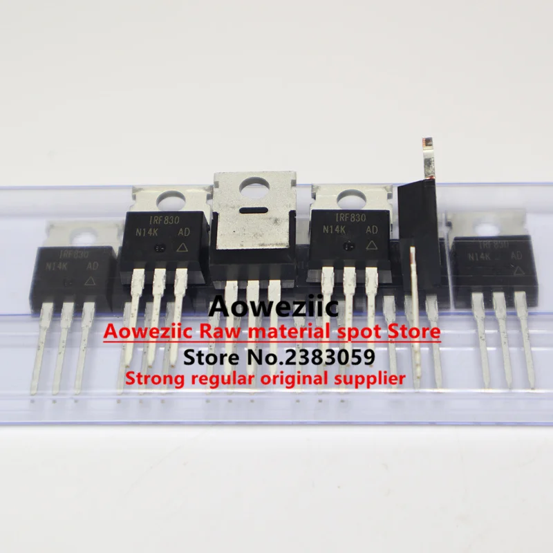 Aoweziic 2021 + 100 ٪ جديد المستوردة الأصلي IRF830 IRF830PBF TO-220 N 500 فولت 4.5A قناة المجال تأثير أنبوب