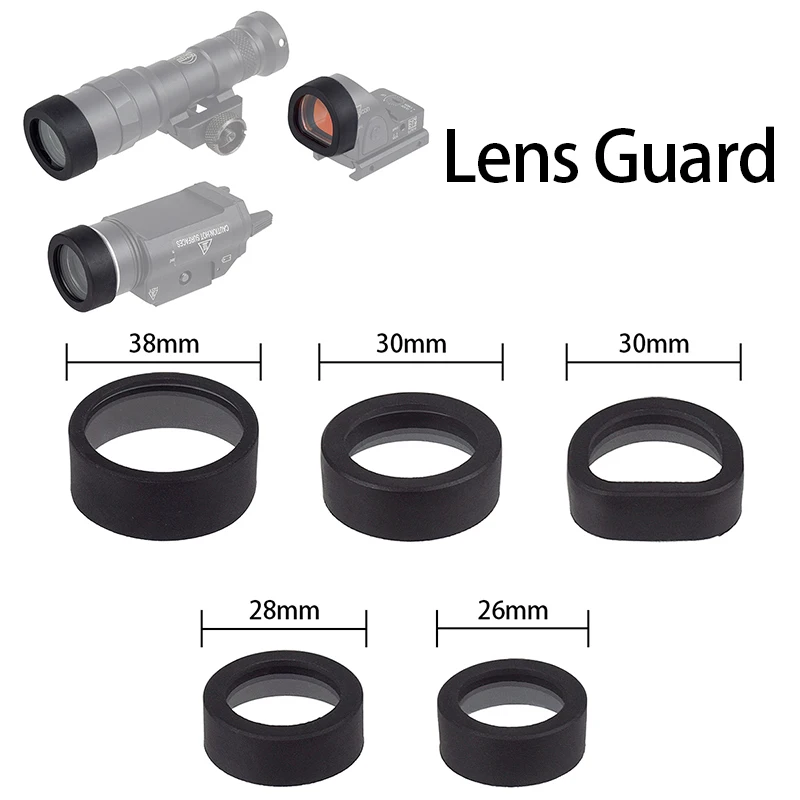 Tactical M300 M600 X300 X300V Protector SR Hunting Weapon light LED Flashlight AD Custom Lens Guard For 26MM 28MM 30MM 38MM