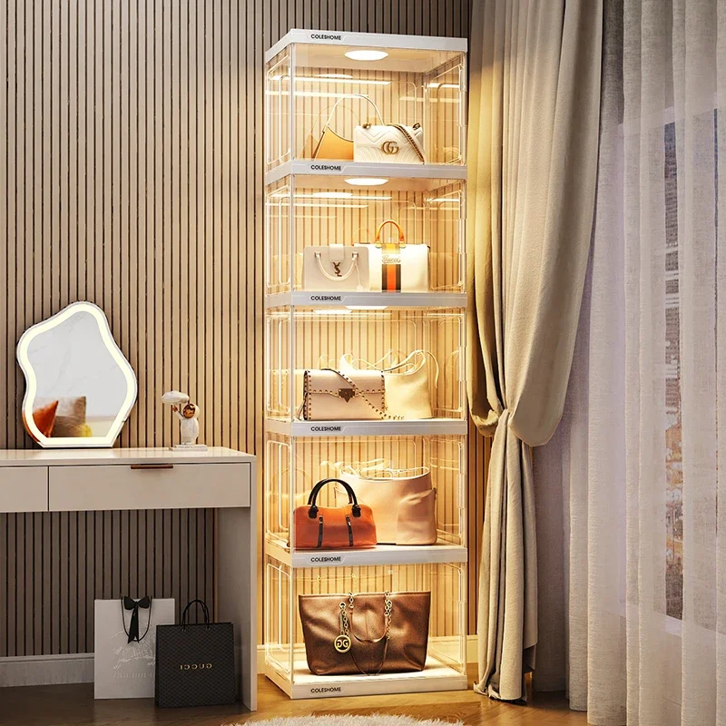 

Acrylic bag storage cabinet household floor advanced storage
