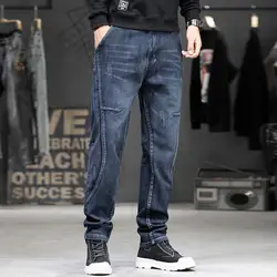 Summer Designer Clothes High Quality Punk Harajuku Fashion Casual Plus Size Slim Fit Denim Jeans for 2024 Cowboy Pants for Men