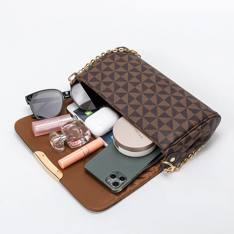 2023 New Retro Printed Handheld Women's Bag Versatile And Simple Handheld Crossbody Bag Personalized Windmill Printed Wallet