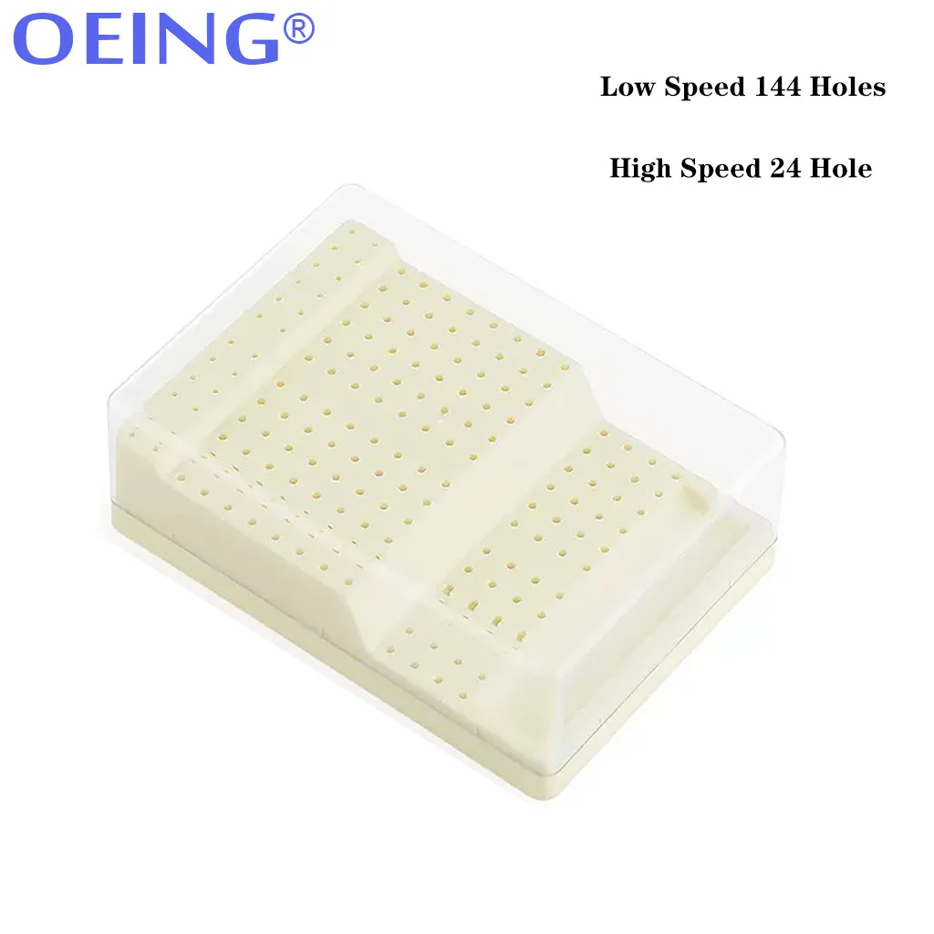 168 Holes Diamond Stand Block Sterilization Placement Case Holder Plastic Dental Burs Box Drill Dentistry Laboratory Instruments