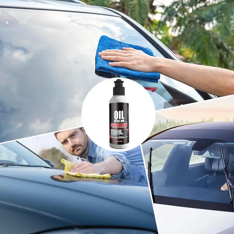 Car Glass Oil Film Cleaner Car Windshield Oil Film Remover Invisible Car Window Cleaner Gentle Automotive Oil Film Cleaner For