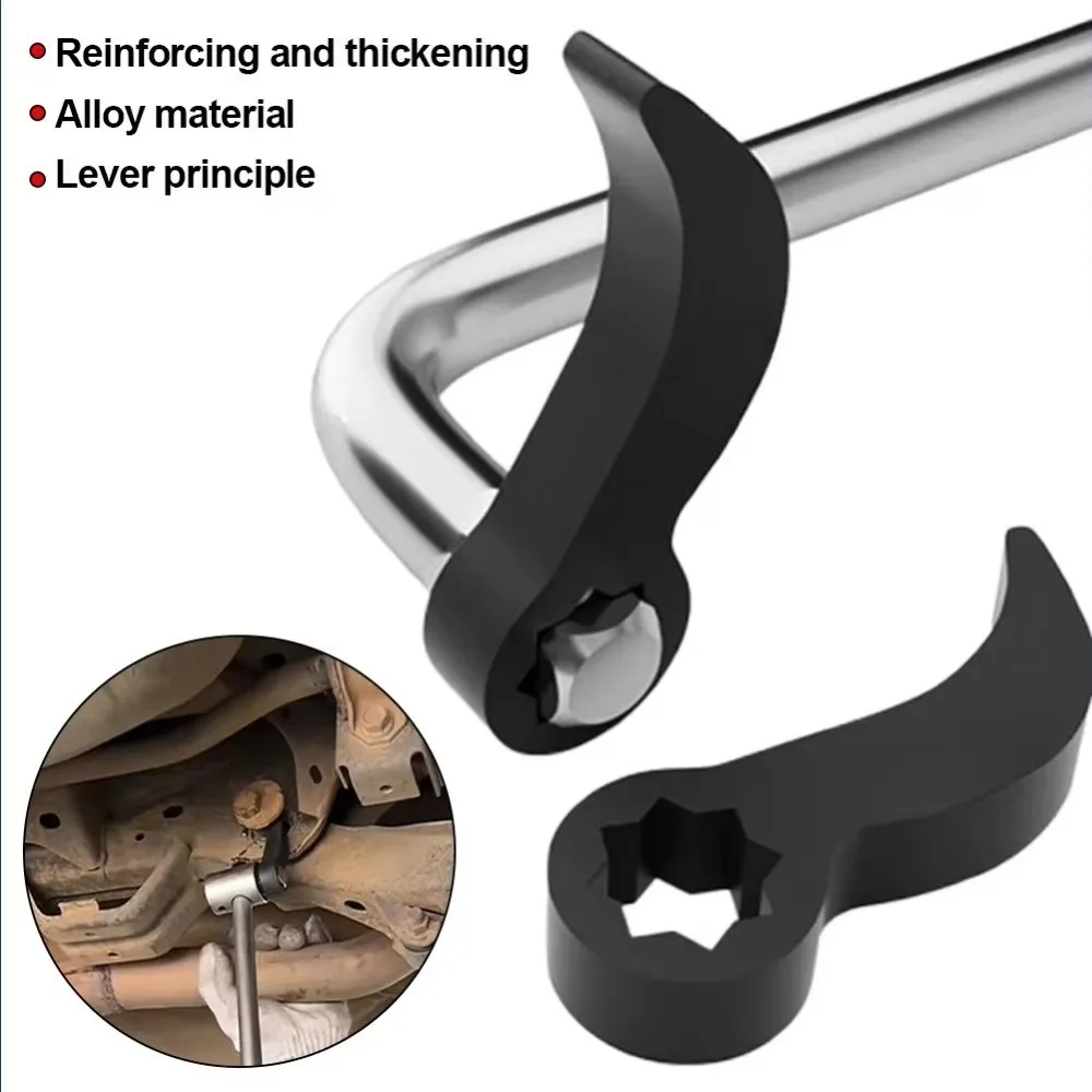 Winkel-Typ Halbachsen-Demontagewerkzeug 1/2 Zoll Antriebswelle Quadratischer Bullhorn-Hebel Stahllegierung Verstellbarer Winkel-Ratschenschlüssel