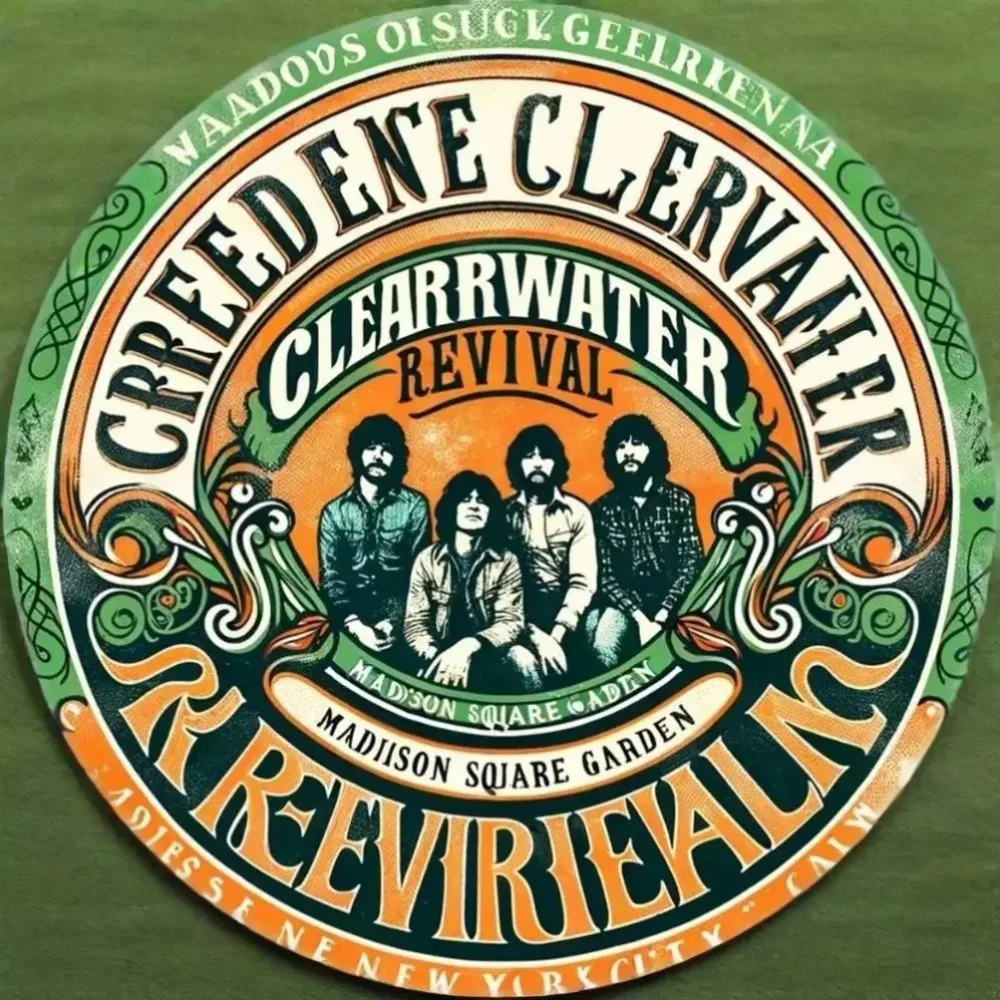 ديكور ساحر للمنازل/المكاتب والمساحات الموسيقية - لافتة فنية جدارية كلاسيكية من الألومنيوم من MusicLegacy Creedence Clearwater Revival #6