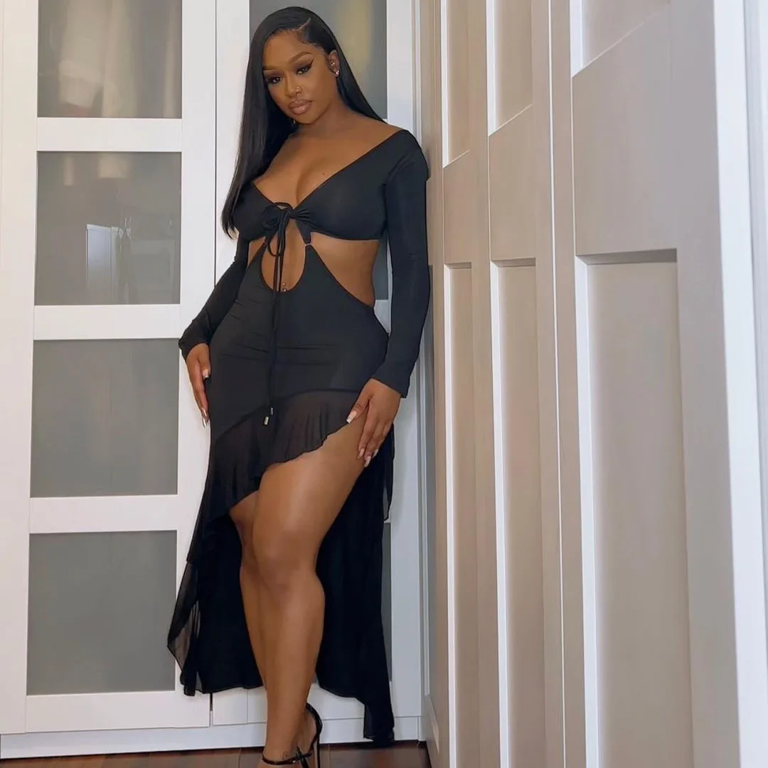 Женское платье-годе с открытой спиной, однотонное приталенное платье с высокой талией в европейском и американском стиле, весна-лето 2024