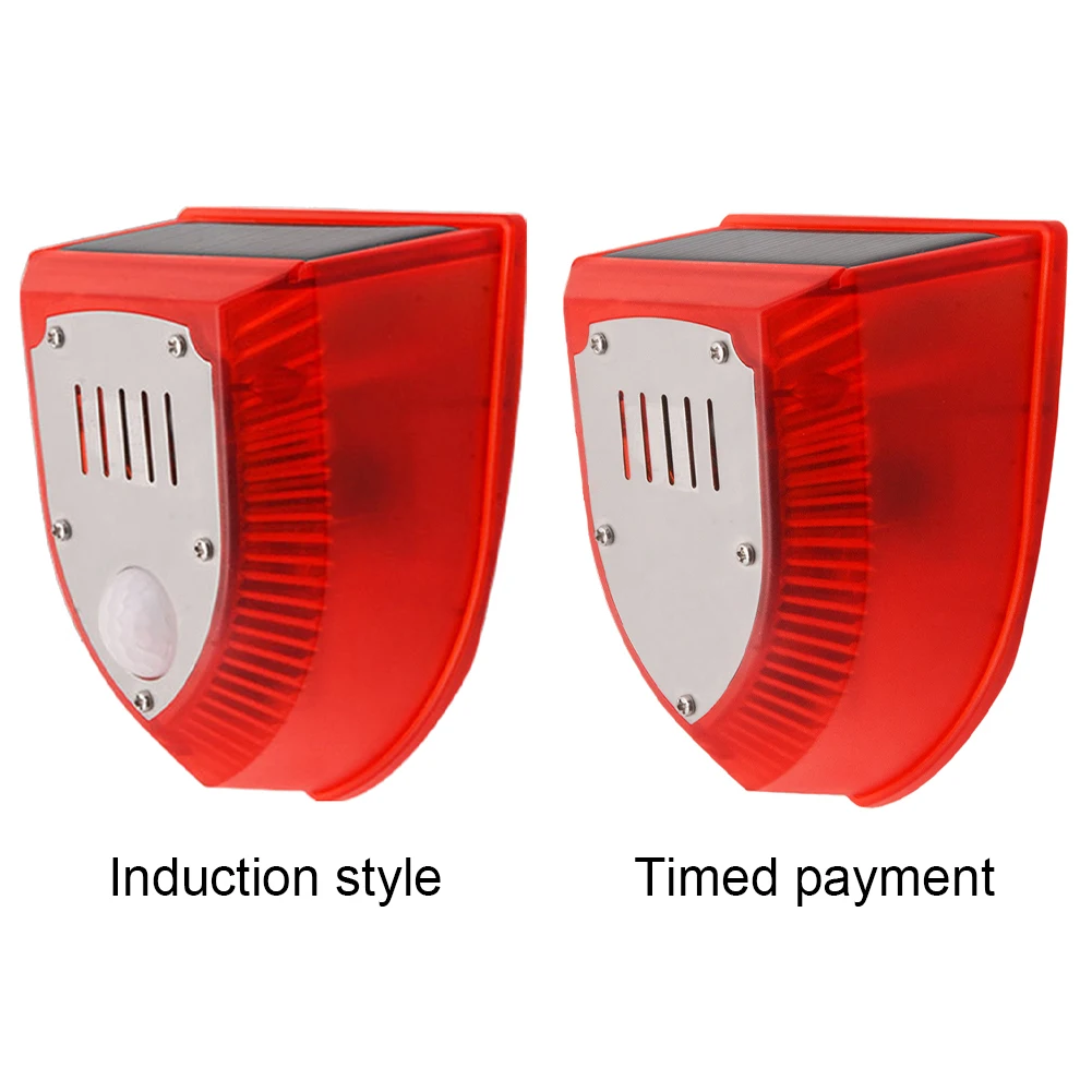 Outdoor Solar Alarm with Motion Sensor Gunshot Sounds & Dog Barking Sound & Strobe Light Security Alarm Siren for Farm Barn Yard - view 4