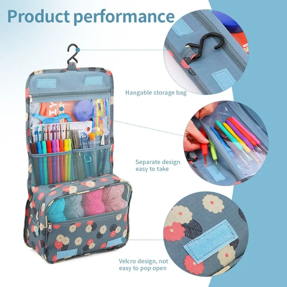130PCS Portable Knitting Crochet Hook Set Professional Perfect Hand DIY Knitting Tools Full Sizes With Storage Bag