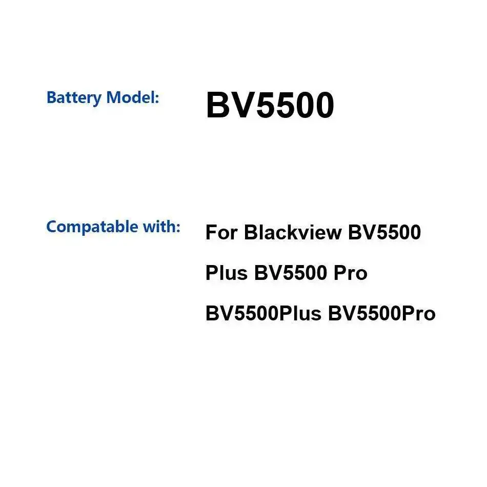 

4400Mah Good Low-Temperature Performance Mobile Phone Battery For Blackview BV5500 Plus Pro Stable