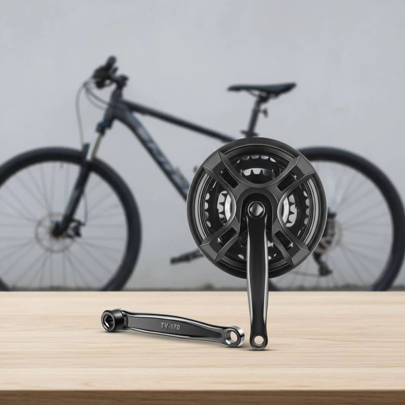 

Square Hole Crankset Easy Installation Cycle Crank Arm Set Chainring Crank Assembly 3-Speed Adjustable Bike Parts