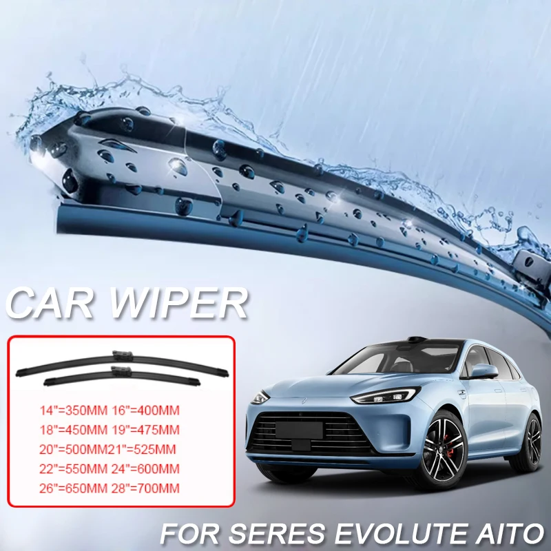 2PCS Car Blade Windshield Wiper For LUXEED R7 S7 SERES AITO M5 M7 M9 SERES 3 EVOLUTE i-JOY SERES 5 SF5 EVOLUTE i-JET STELATO S9