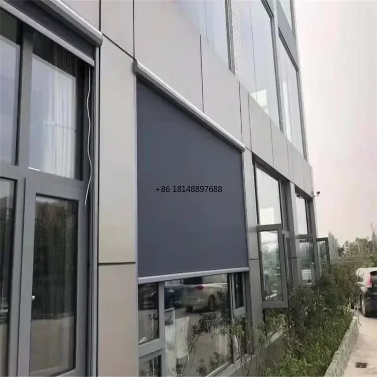 Window Blinds Outdoor Windproof Roller Blind Motorized Window Zebra Blinds Motorized