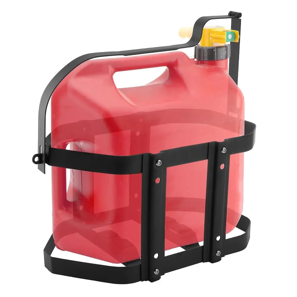 

5 Gallon Gas Can Holder, Metal Steel Fuel Container Mount Bracket Compatible with No-Spill Gas Can for Model 1450, 1460, 1456