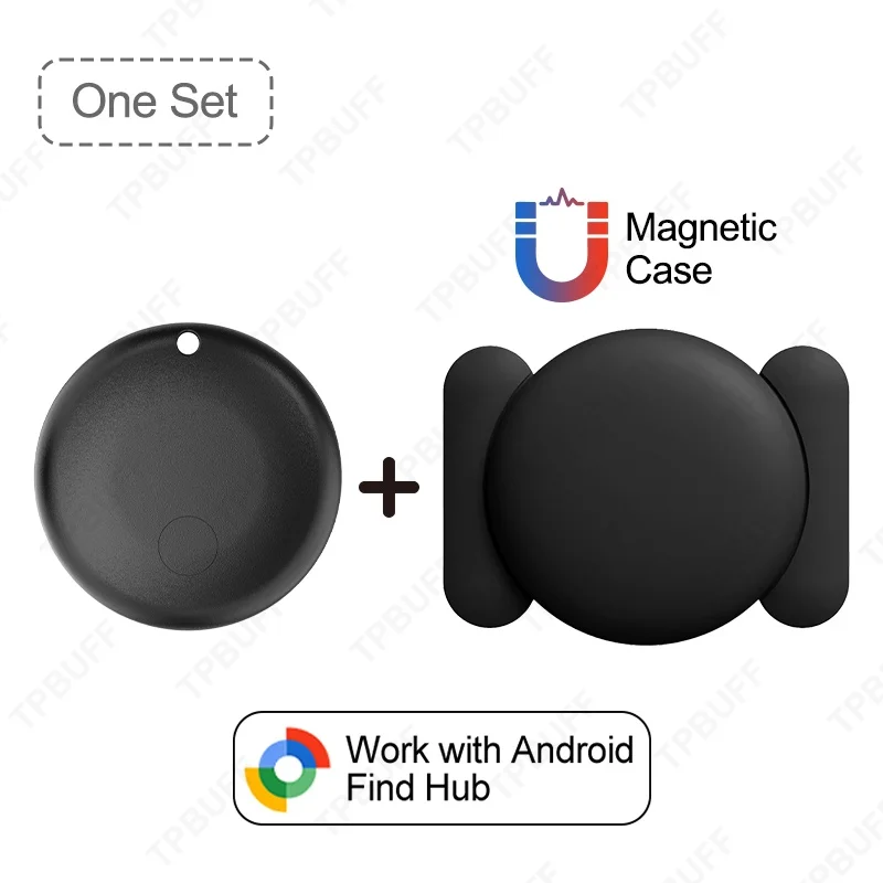 Android AirTag with Magnetic Case Locator Car Item Finder Car Bike Motorcycle Anti-lost Mini Gps Tracker with Protective Cover