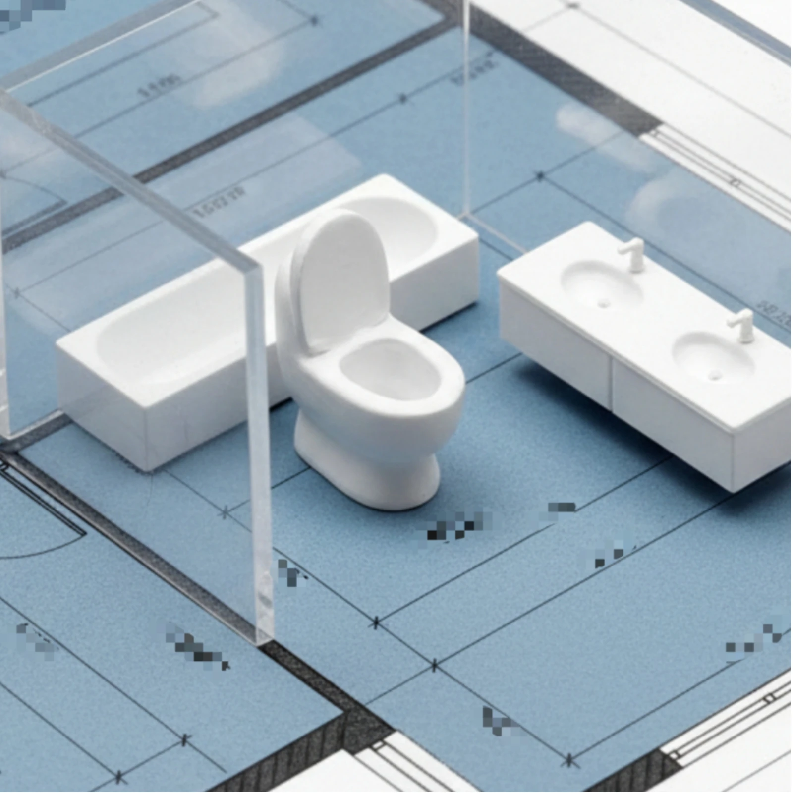 Miniature Toilet Micro Toilet Model Miniature Bathroom Accessory White Commode Compact for Diorama Builders, Dioramas, Displays