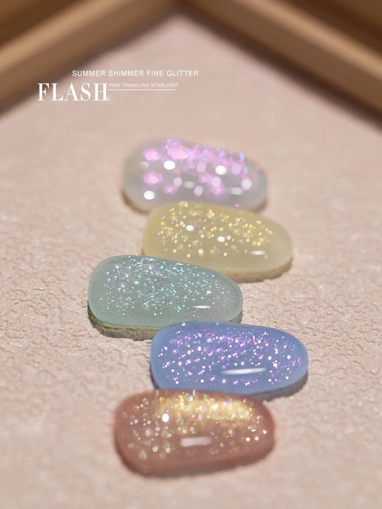 1/12 قطعة صالون الأظافر الجديد الملونة عاكسة تألق البلاتين بريق مسحوق سحابة الديباج سحق الماس طويلة الأمد هلام مسمار