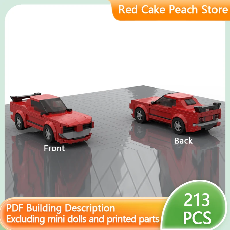 

Speed Racing Car Model MOC Building Bricks Red Mid Sports Car Modular Technology Children Holiday Gifts Assemble Toys Suit