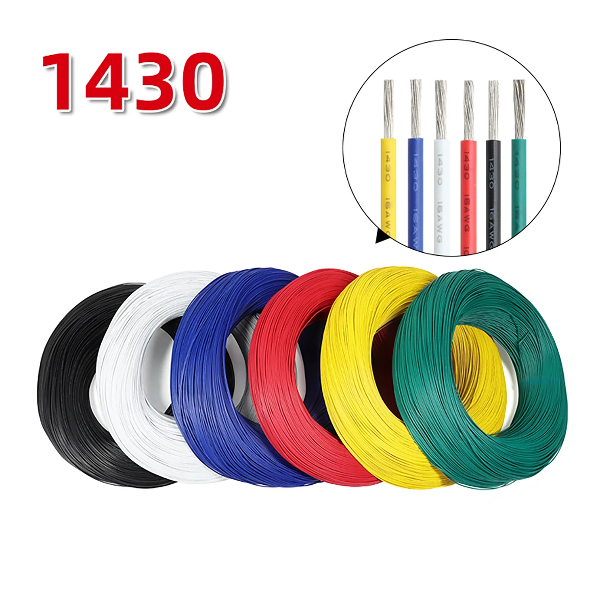 UL1430 PVC Sheathed Tinned Copper Wire Soft Cable 300V 105°C Electric Wires Cable Wiring Stranded Wire 28/26/24/22/18/16AWG