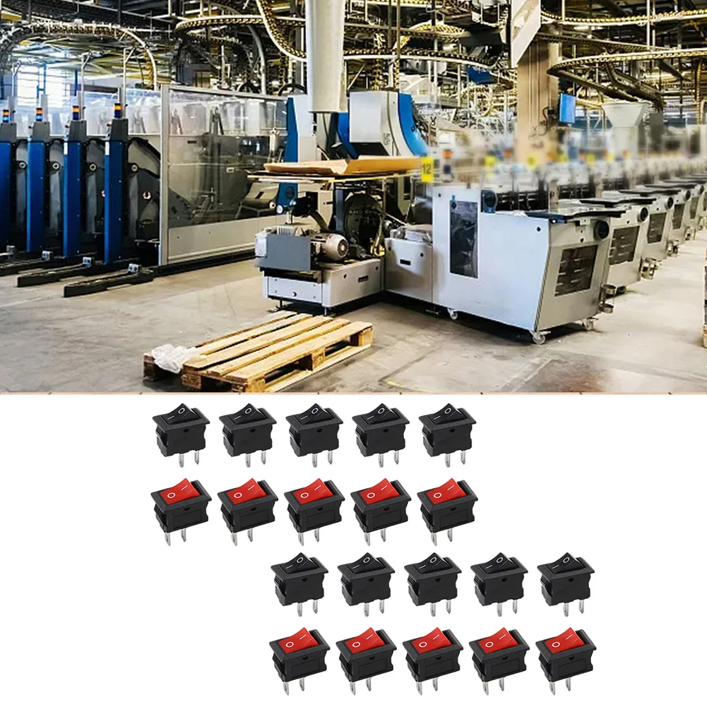 

20 шт. тумблерных переключателей 2-контактных ON/OFF SPST 125VAC 6A 250VAC 3A для лодок, автомобилей, фургонов, морского оборудования, электротехнических проектов