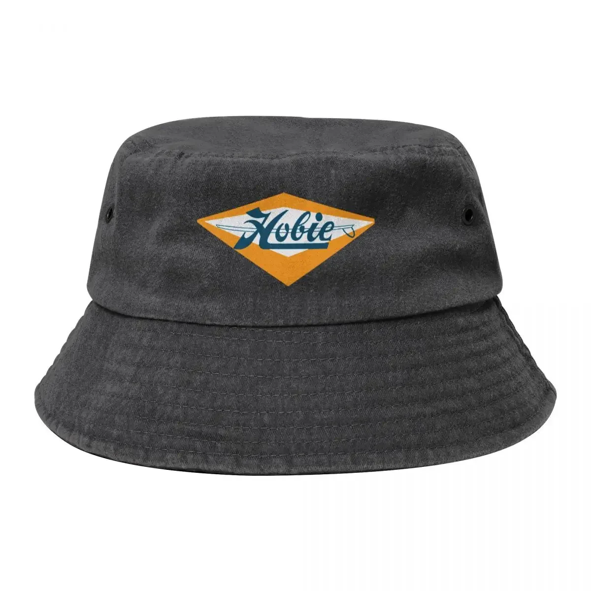 

Vintage sixties retro surf art logo Hobie Bucket Hat Vintage Anime Sunscreen Men Luxury Brand Women's