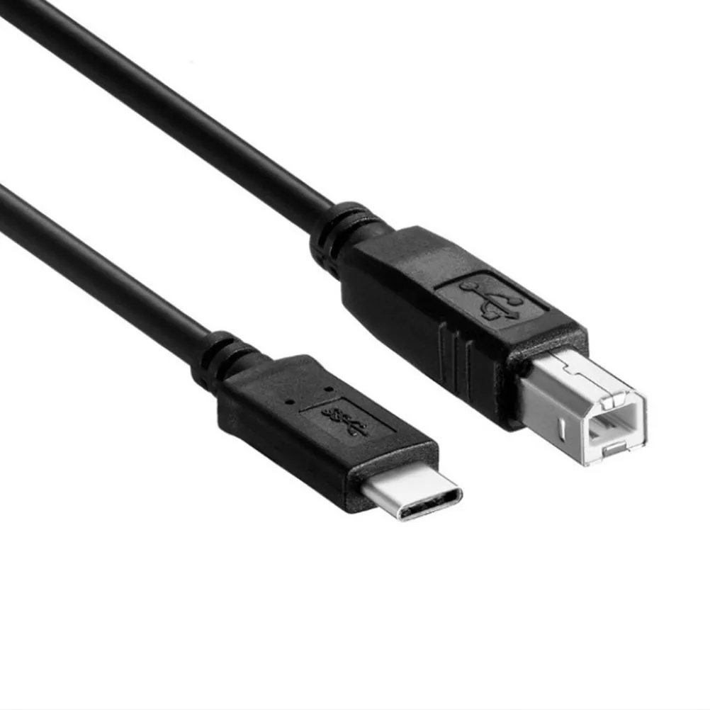 5m Type-C USB 3.0 Printer Cable with Gold-Plated Connectors Compatible with Printer Scanner Mouse Keyboard Black