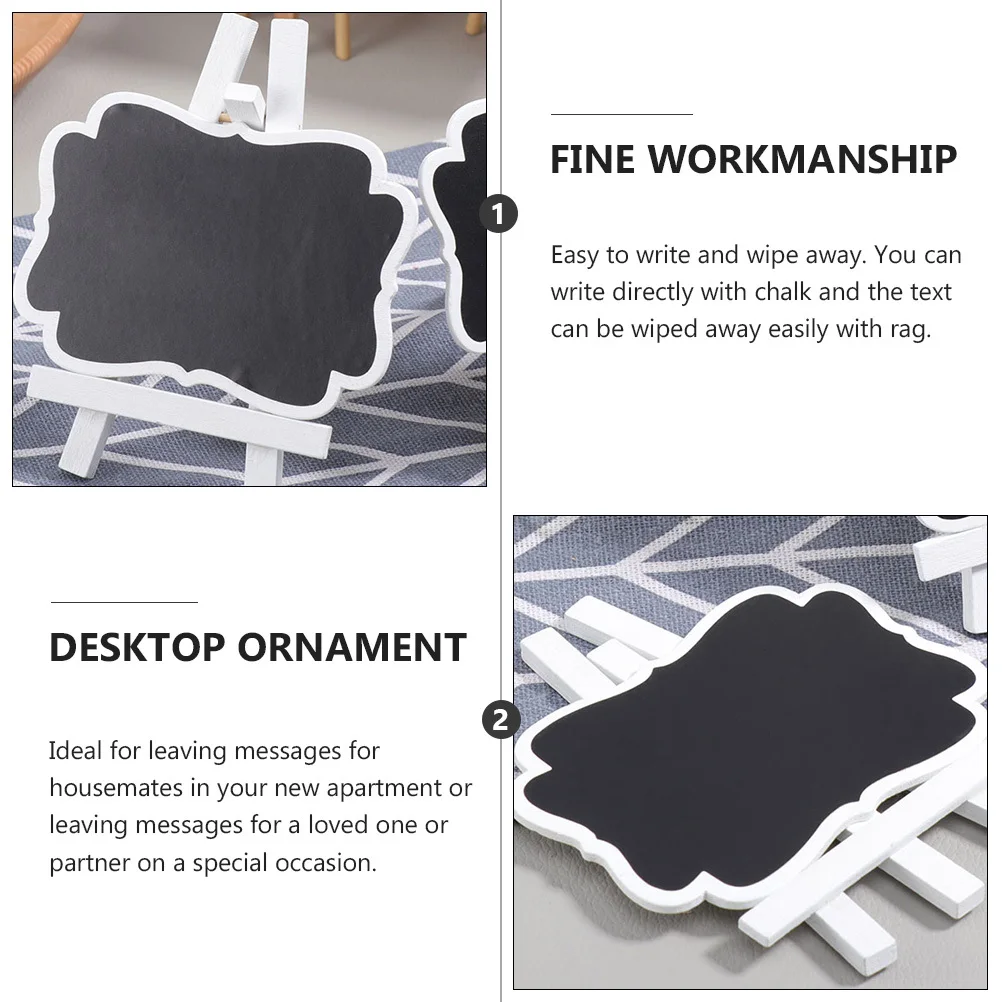 9 قطعة السبورة الخشبية السبورات الصغيرة للمنزل الديكور مكتب رسالة سطح المكتب زخرفة الحرف حديقة لافتات قابل للمسح #4