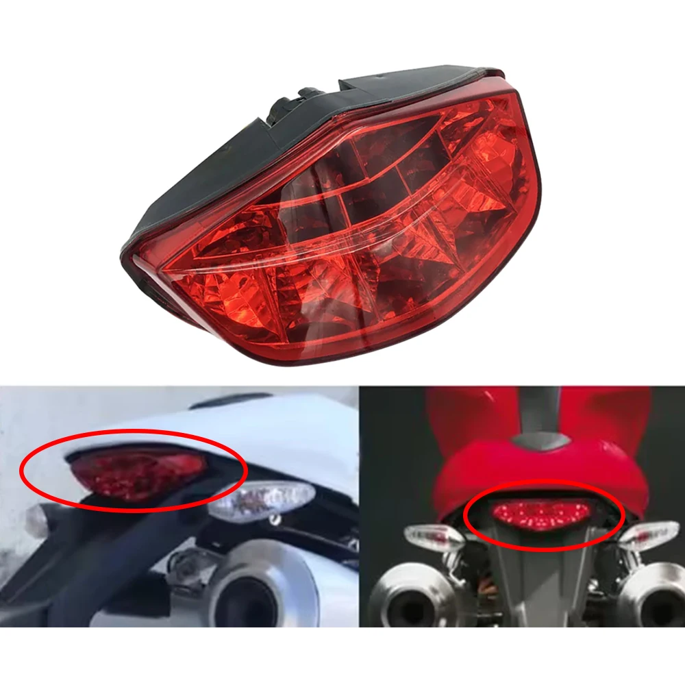 

1PC Red/Amber Light Motorcycle Integrated Tail Light Fit for DUCATI Monster 659 696 795 796 1100/S/EVO 12V