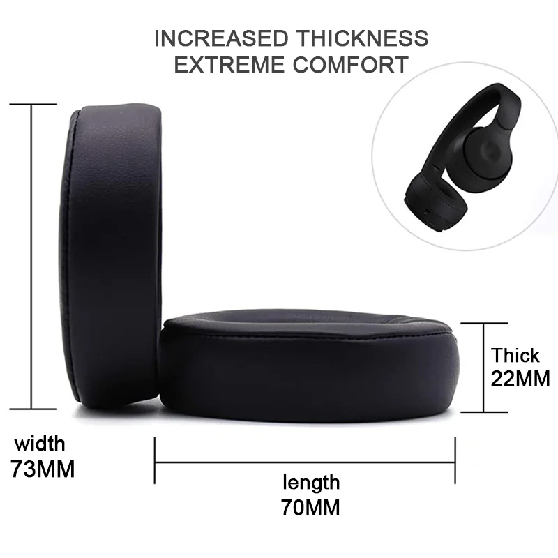 وسائد الأذن kutu لفاز سولو برو بطانة للأذن استبدال وسادات سولو برو سماعات عالية الجودة وسادة الأذن وسادة رغوة للأذنين