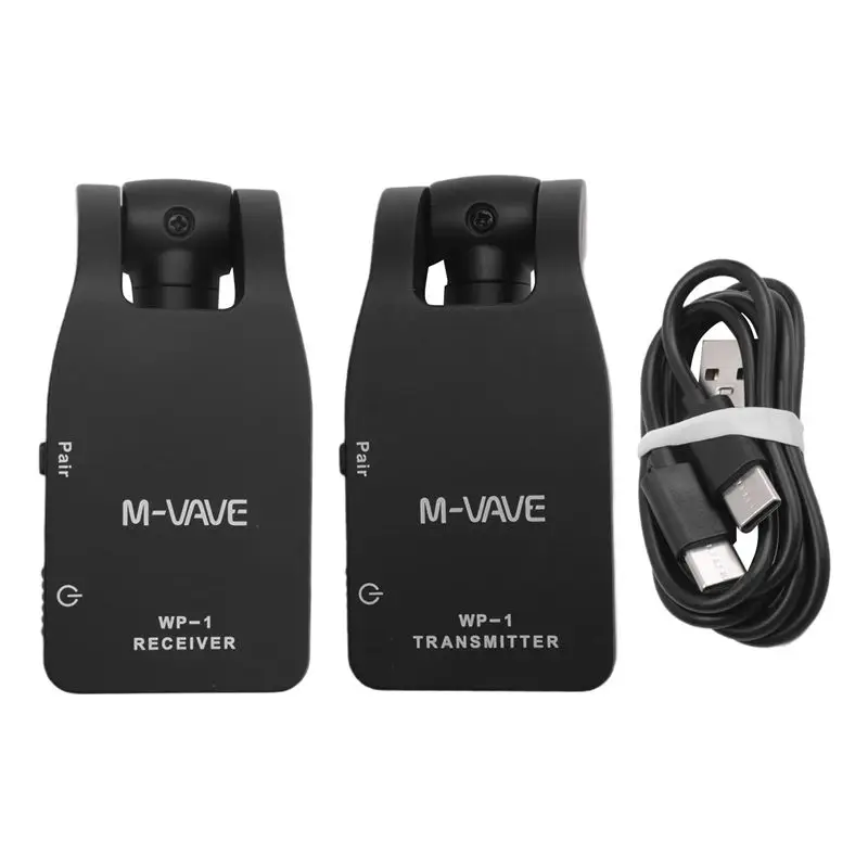 

M-VAVE WP-1 2.4G Wireless Guitar System Rechargeable 30M Transmission Range Transmitter& Receiver For Electric Bass Guitar-ABPS