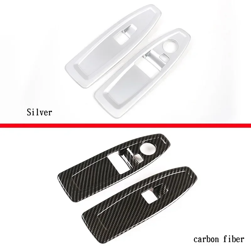 

For BMW 1 2 Series F20 F21 F22 F45 F46 14-19 ABS Carbon Fiber Car Glass Lift Switch Panel Frame Interior Car Accessories