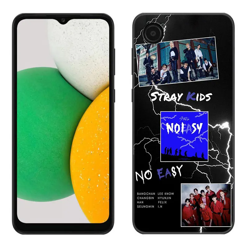 Kpop Stray Kids Black Silicone Phone Case For Samsung Galaxy A01 A03 Core A04 E A02 A05 A10 A20 A21 A30 A50 S A6 A8 Plus A7 2018